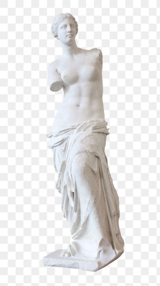 Aphrodite statue png sticker, Greek sculpture image on transparent background