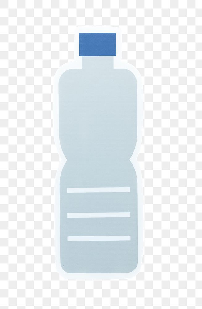 Plastic bottle png sticker, transparent background