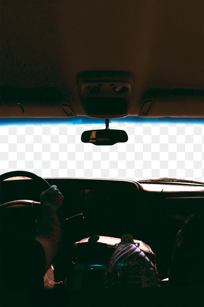 Car windshield png frame, transparent design