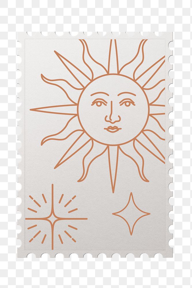 Celestial sun png sticker, transparent background