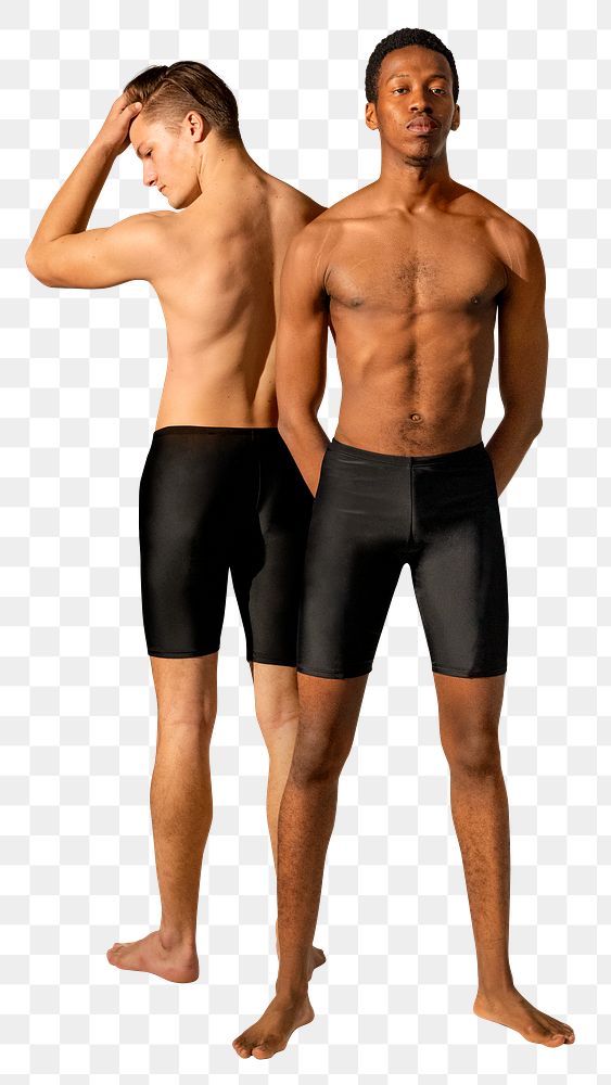 Men in swimwear png sticker, transparent background