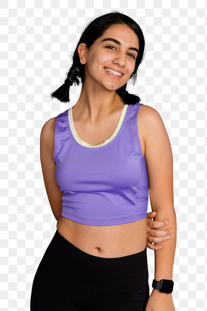 Athletic woman png sticker, transparent background