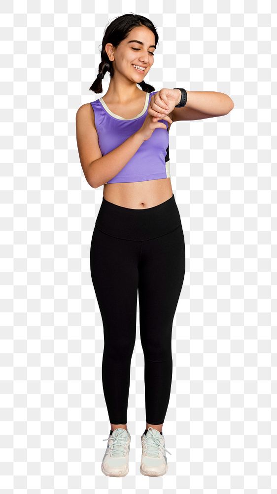 Fitness woman png sticker, transparent background