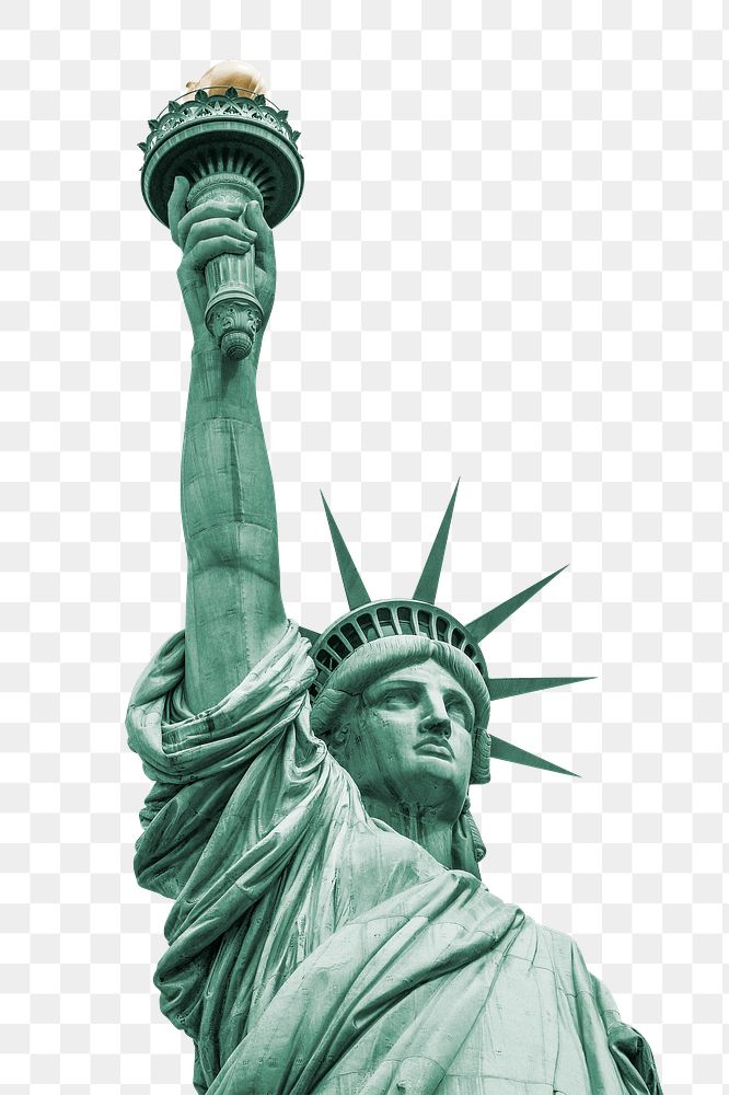 Statue of Liberty png sticker, USA landmark, transparent background