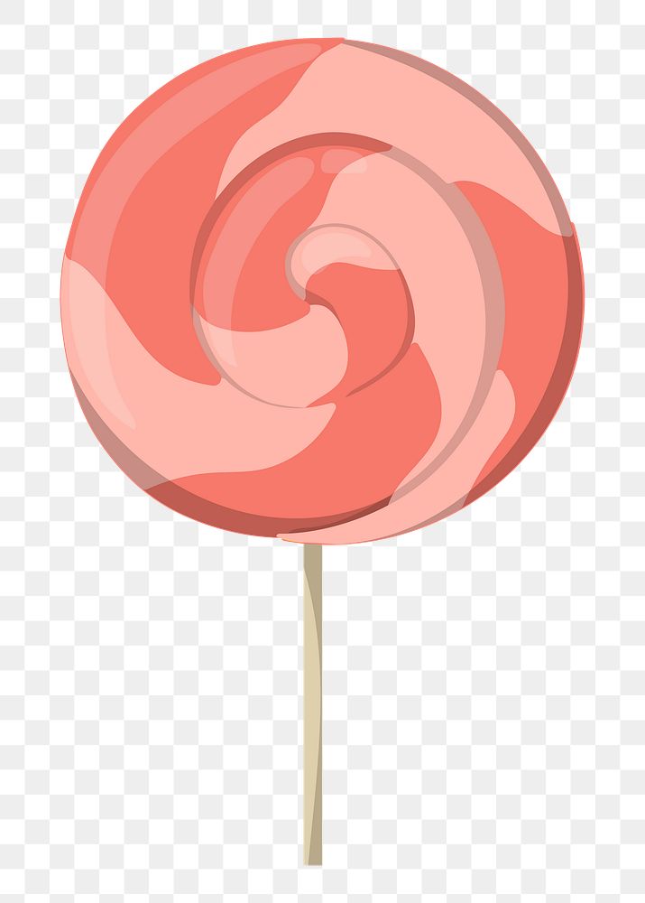 Swirl lollipop png sticker, cute illustration, transparent background