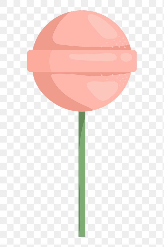 Pink lollipop png sticker, cute illustration, transparent background