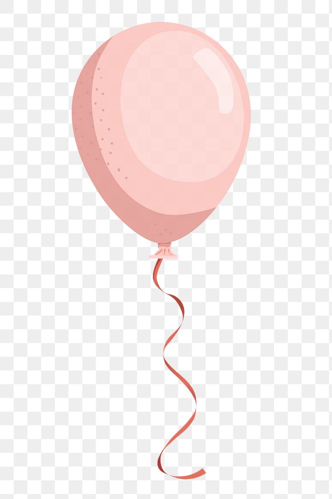 Pink balloon png sticker, cute illustration, transparent background