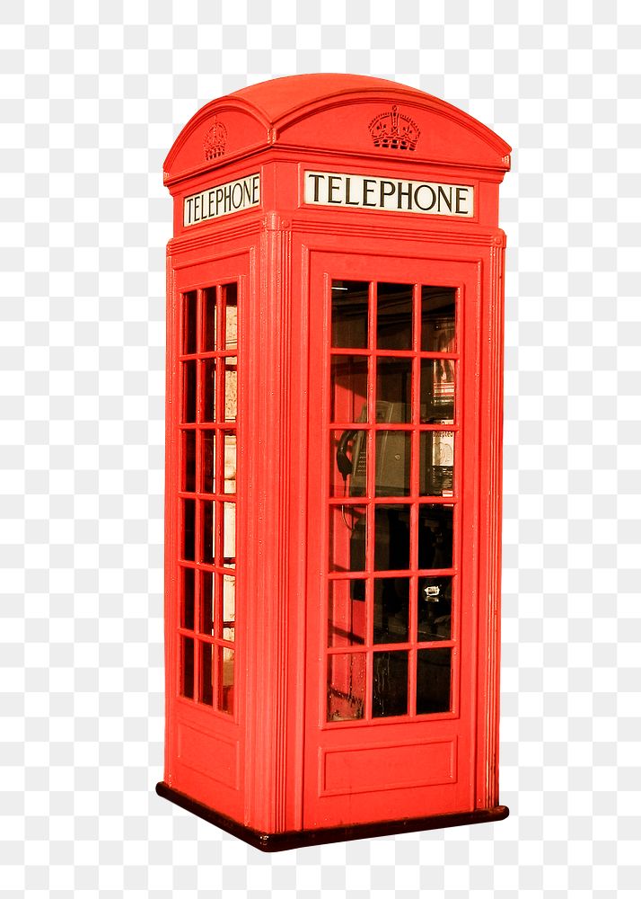 Telephone booth png sticker, public payphone image, transparent background