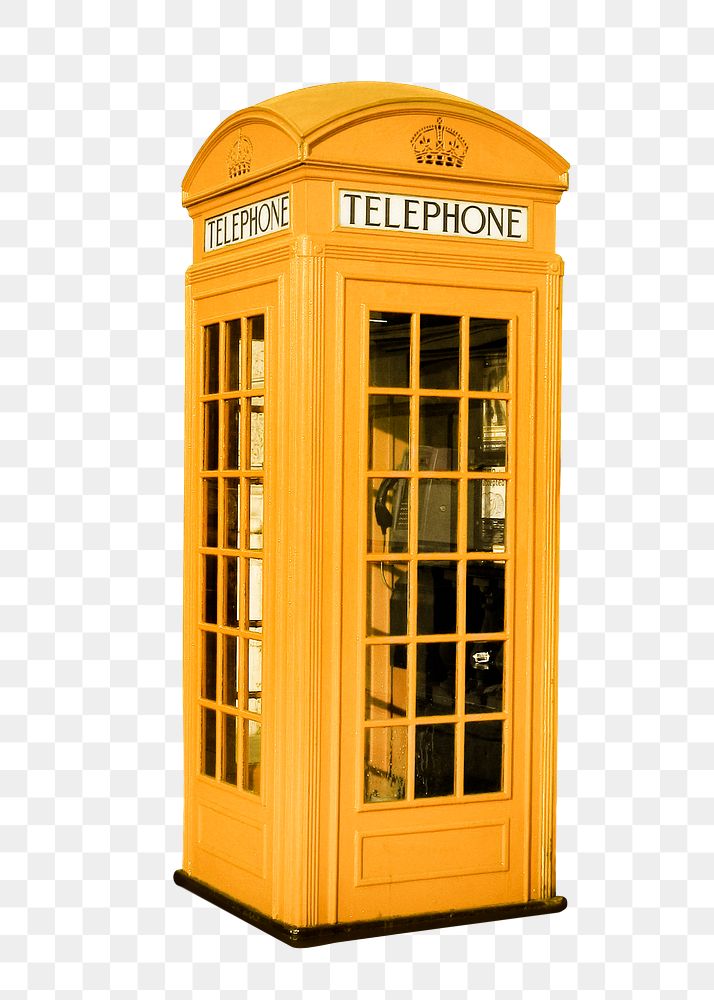 Telephone booth png sticker, public payphone image, transparent background