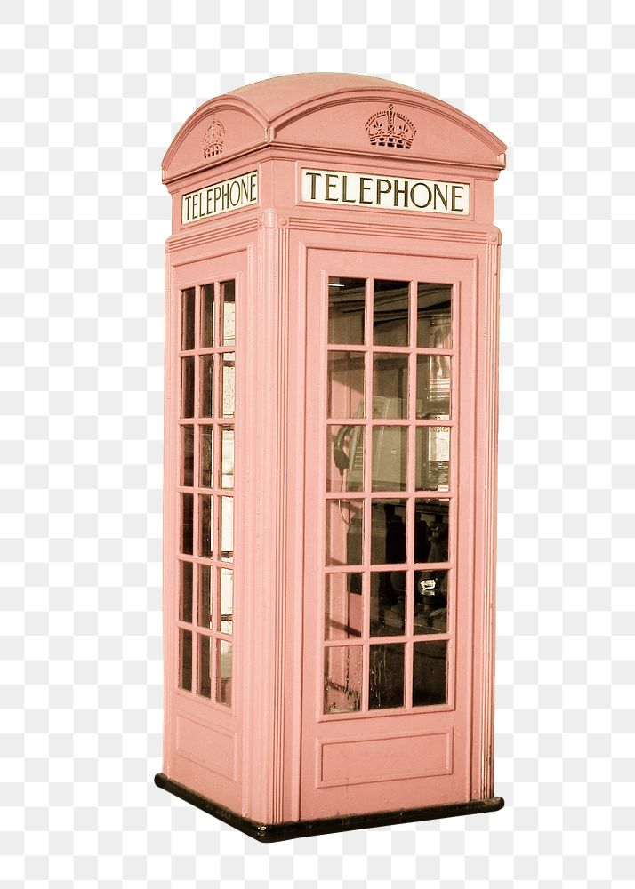 Telephone booth png sticker, public payphone image, transparent background