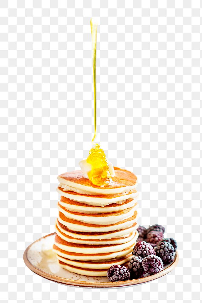 Delicious pancakes png sticker, breakfast food image on transparent background