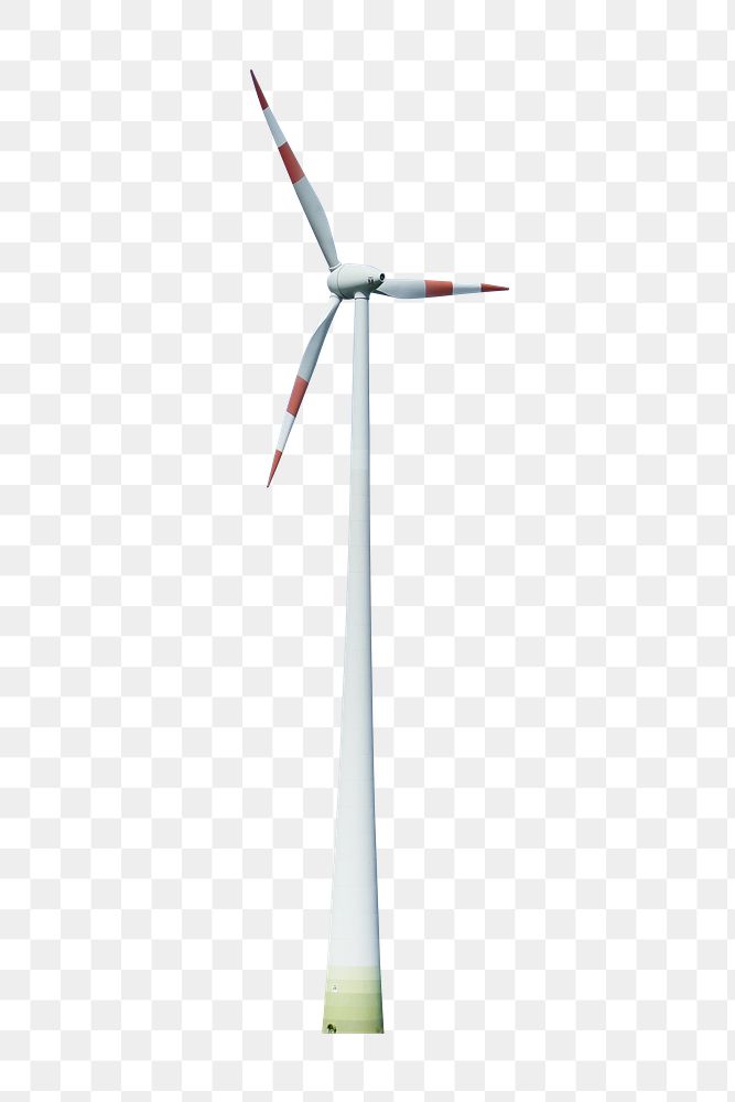 Wind turbine png sticker, transparent background