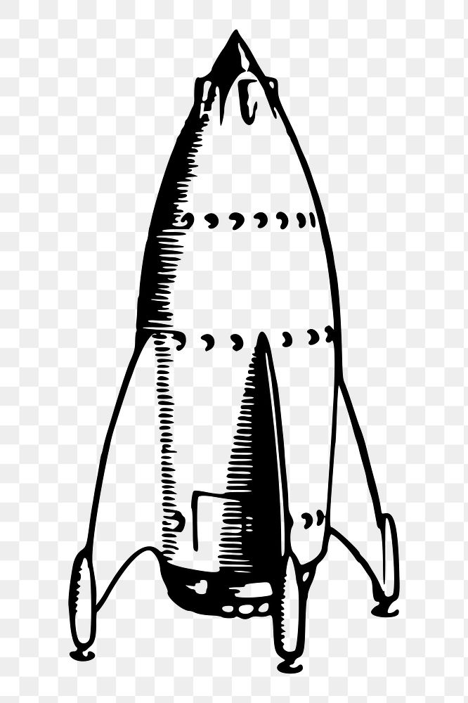 Rocket ship png sticker illustration, transparent background. Free public domain CC0 image.