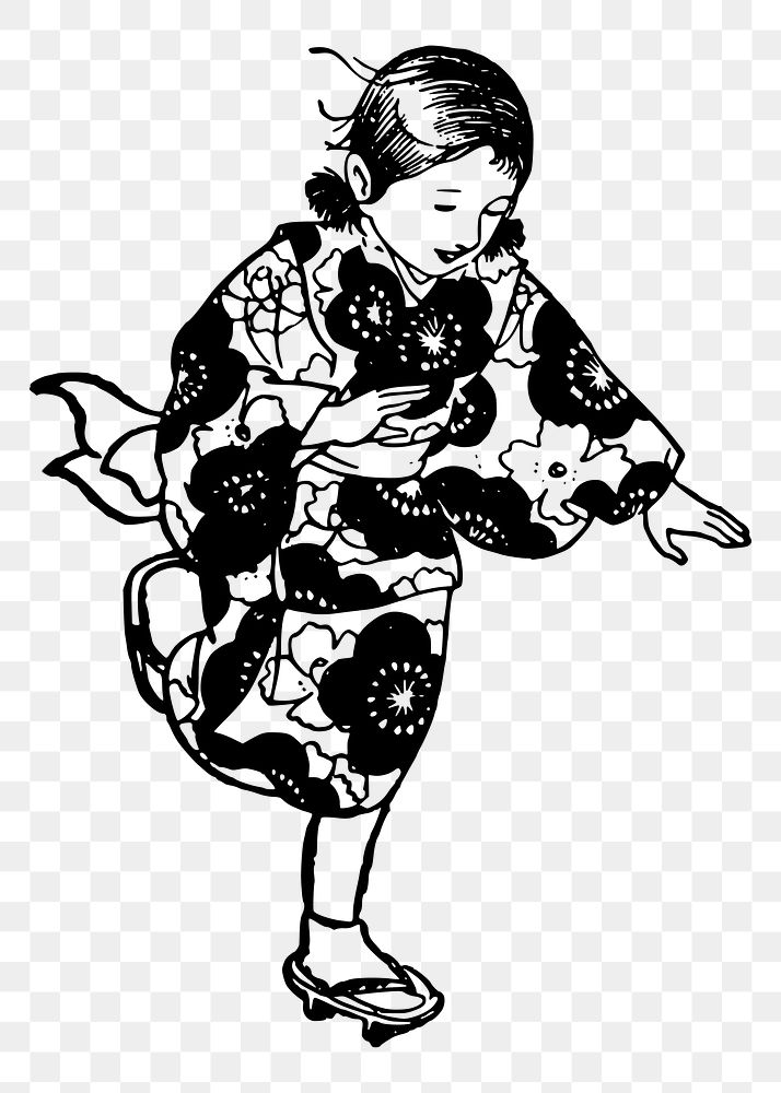Girl running png sticker illustration, transparent background. Free public domain CC0 image.