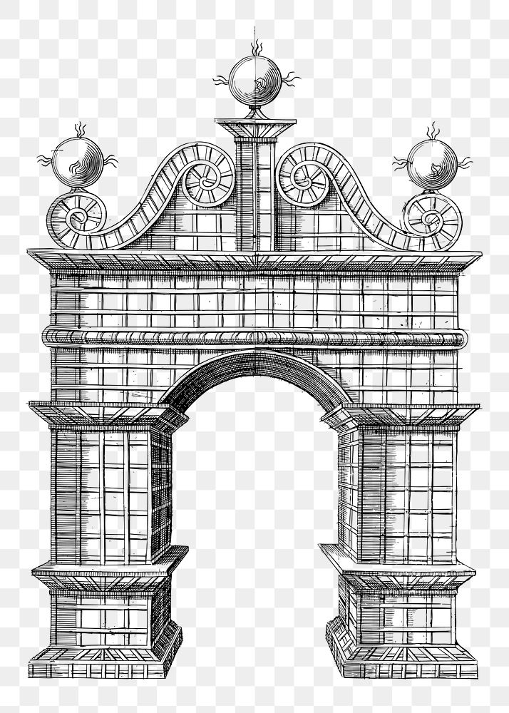 Elegant gate png sticker illustration, transparent background. Free public domain CC0 image.