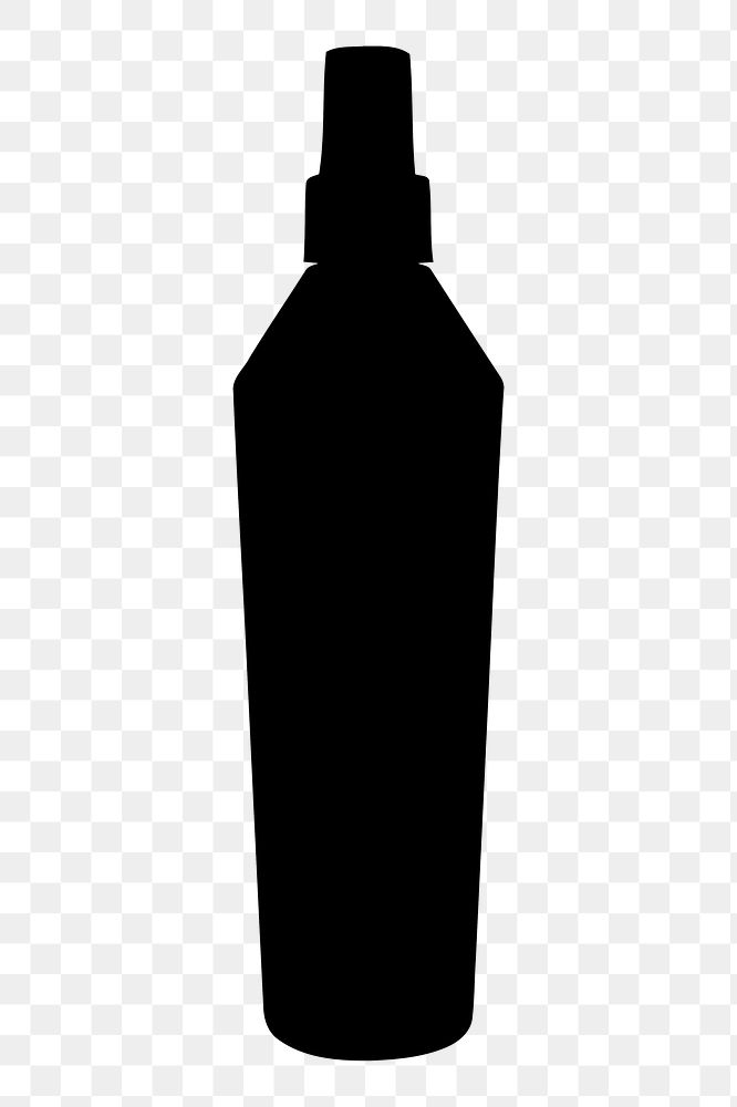 Spray bottle silhouette png sticker, salon tool illustration, transparent background. Free public domain CC0 image