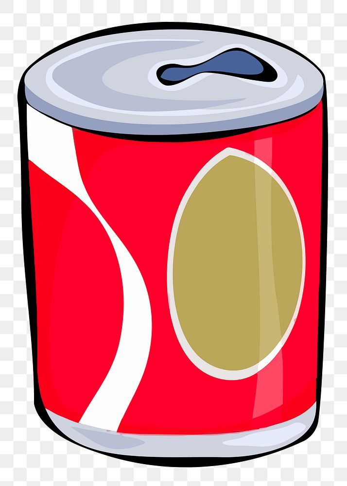 Soda can png sticker, drinks illustration, transparent background. Free public domain CC0 image