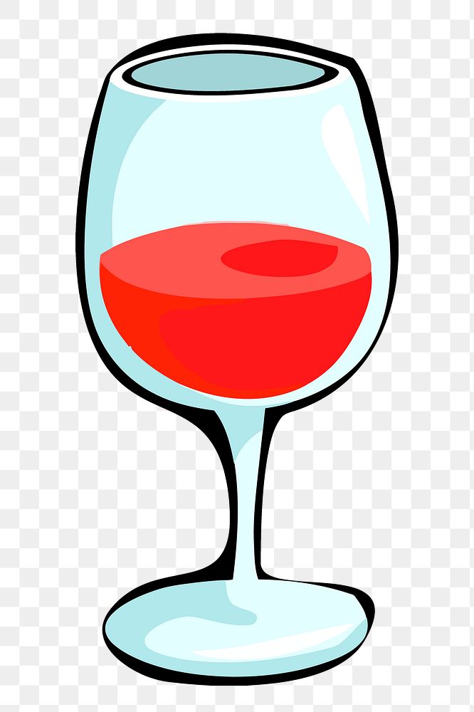 Red wine png sticker, drinks illustration, transparent background. Free public domain CC0 image