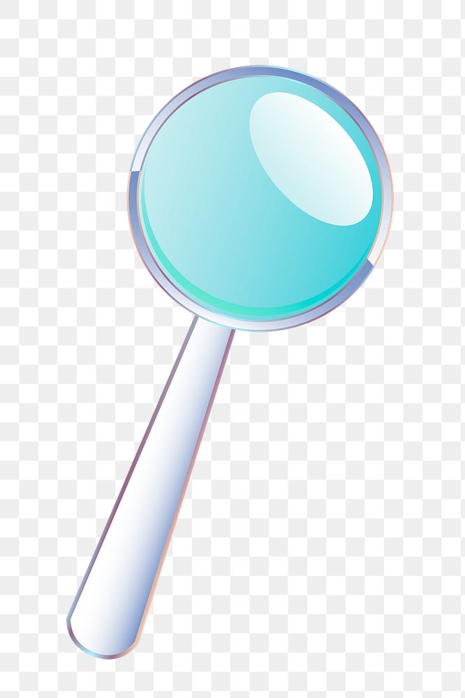 Magnifying glass png sticker object illustration, transparent background. Free public domain CC0 image.