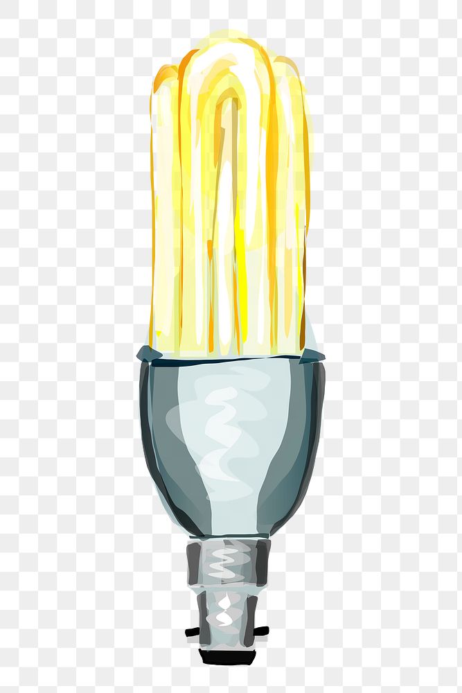 Fluorescent bulb png sticker, transparent background. Free public domain CC0 image.