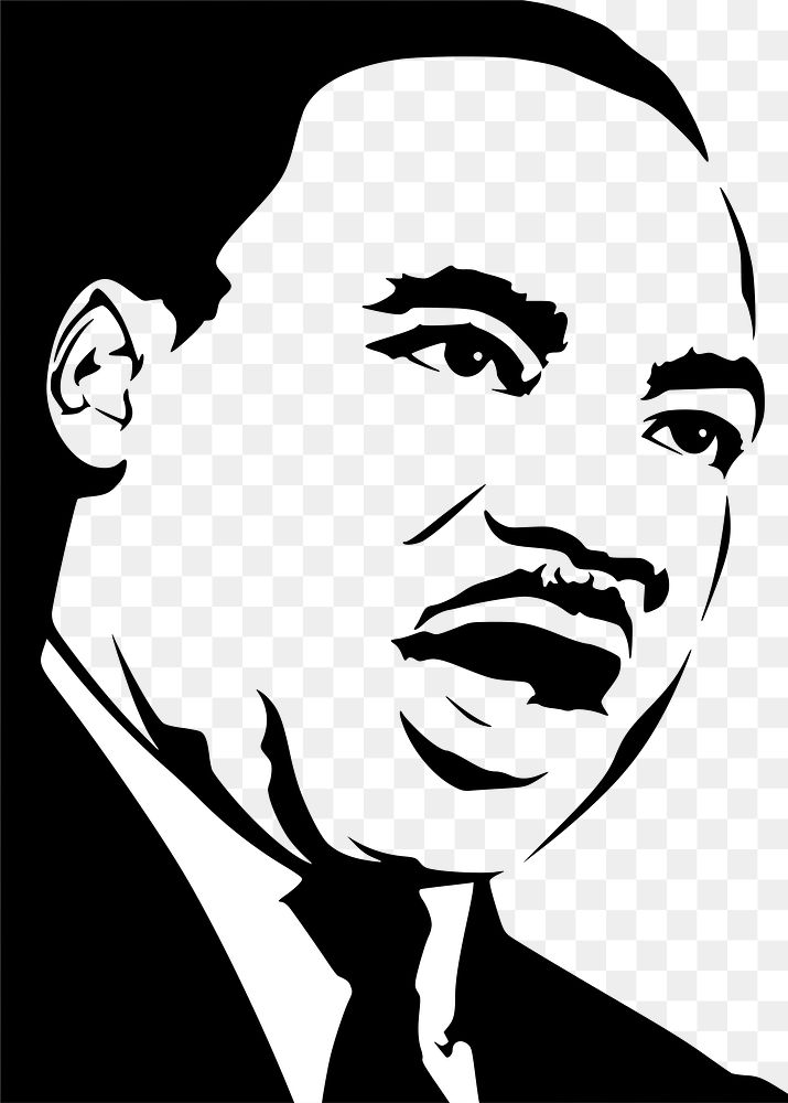 Martin Luther King png sticker, transparent background. Free public domain CC0 image.