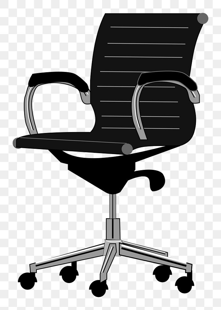 Office chair png sticker, transparent background. Free public domain CC0 image.