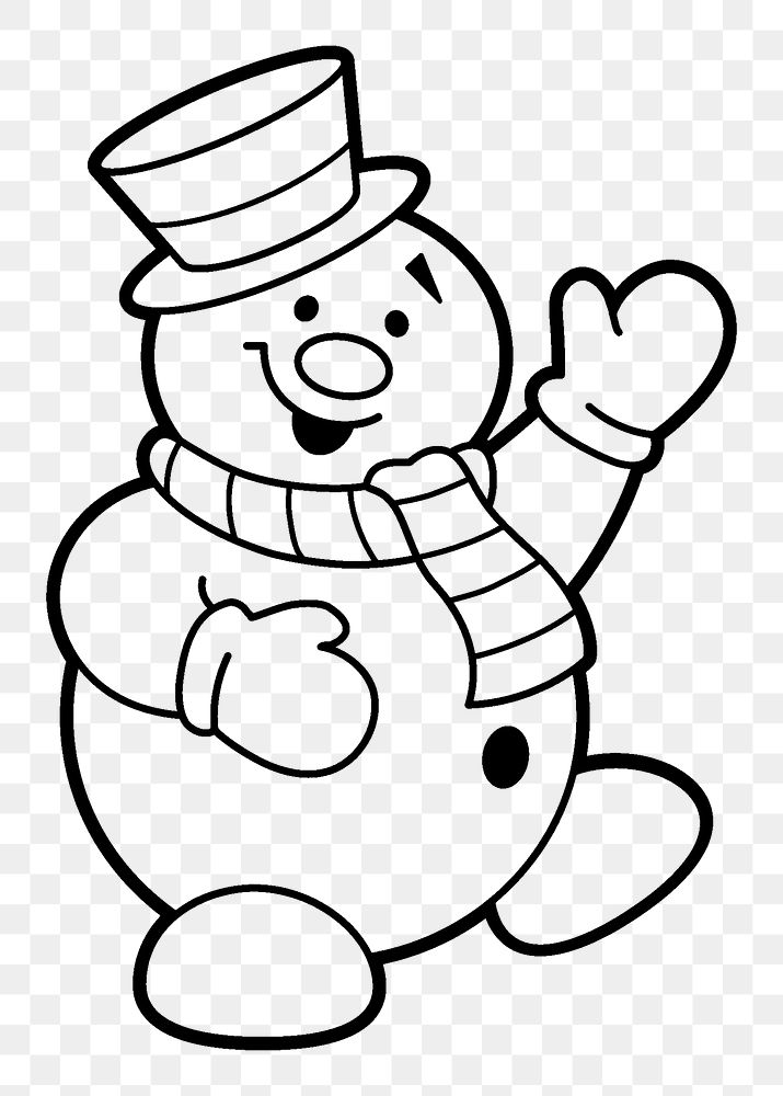 Snowman  png sticker, transparent background. Free public domain CC0 image.