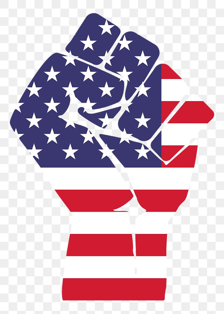 USA fist png sticker illustration, transparent background. Free public domain CC0 image.