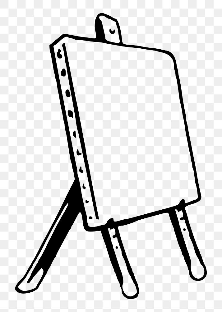 Painting stand png sticker illustration, Free PNG rawpixel