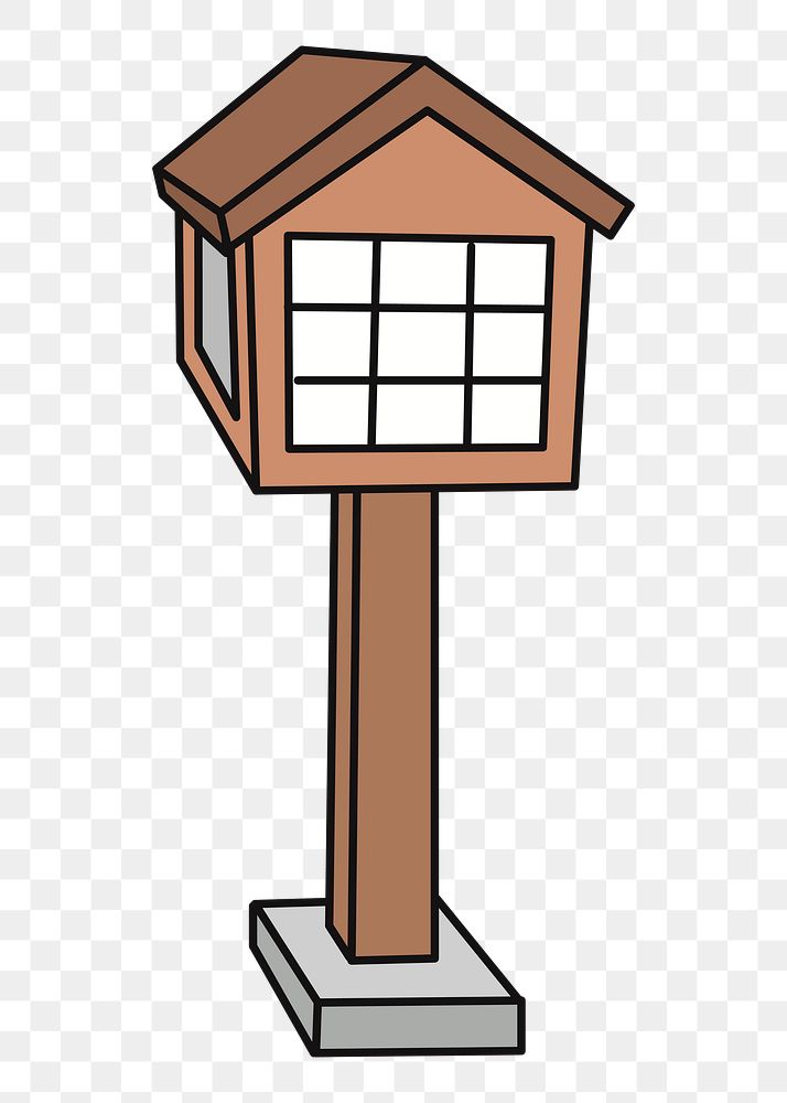 Bird house png sticker illustration, transparent background. Free public domain CC0 image.