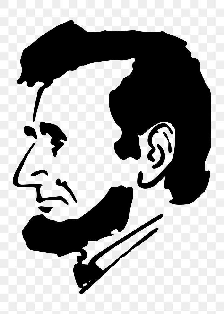 Abraham Lincoln png sticker, US president illustration, transparent background. Free public domain CC0 image