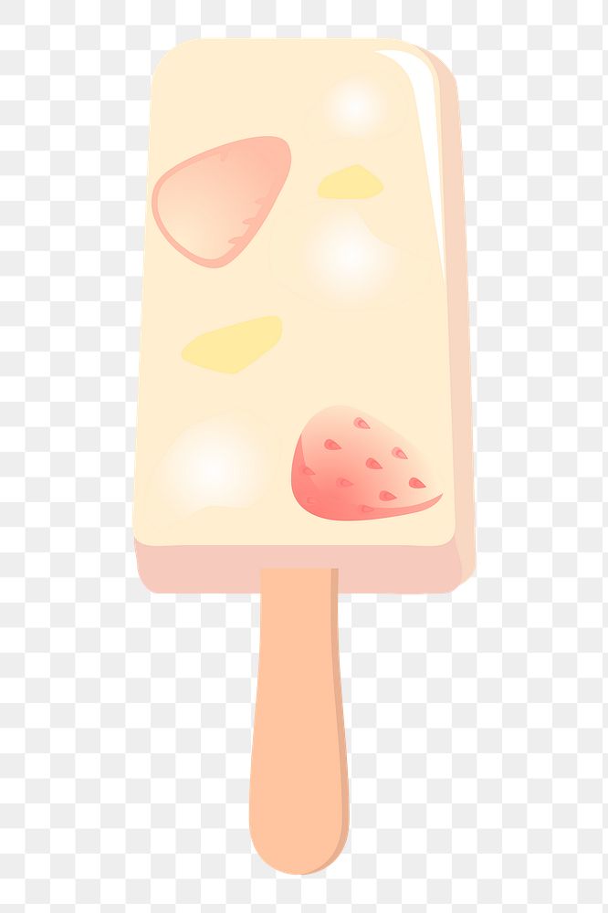 Popsicle ice-cream png sticker, dessert illustration, transparent background. Free public domain CC0 image