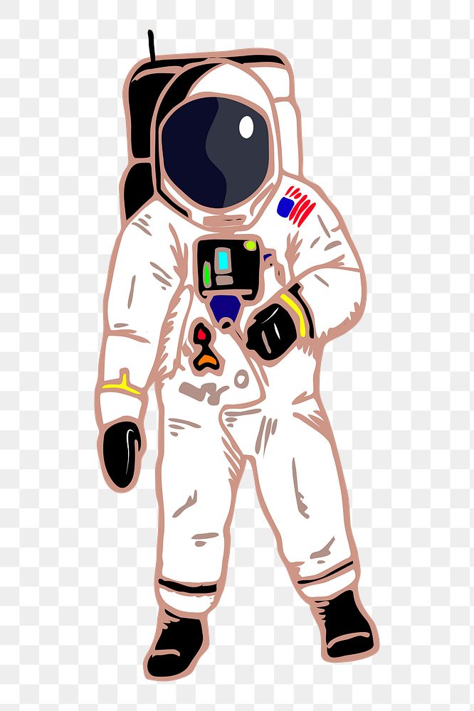 Astronaut png sticker illustration, transparent background. Free public domain CC0 image.