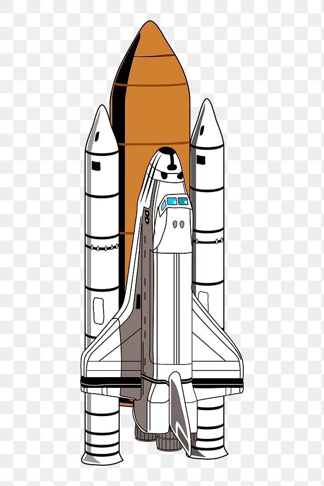 Spaceship png sticker illustration, transparent background. Free public domain CC0 image.