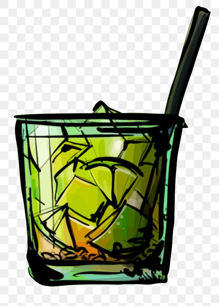 Cocktail png sticker, alcoholic beverage illustration, transparent background. Free public domain CC0 image