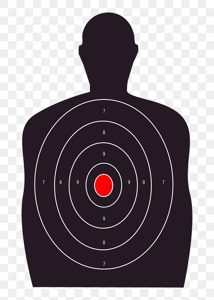 Range target png sticker shooting illustration, transparent background. Free public domain CC0 image.