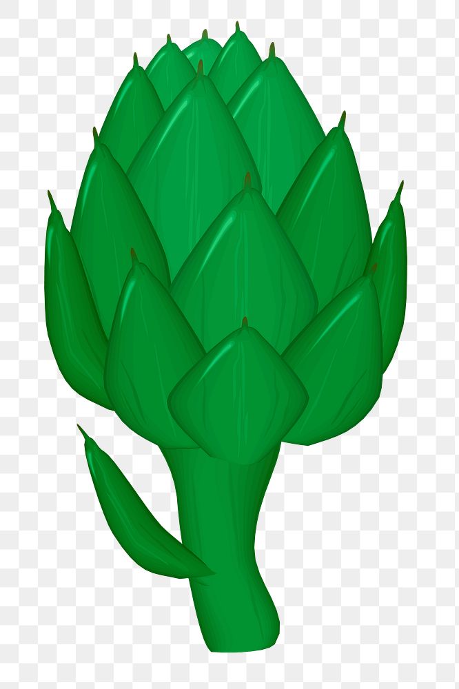 Artichoke png sticker vegetable illustration, transparent background. Free public domain CC0 image.