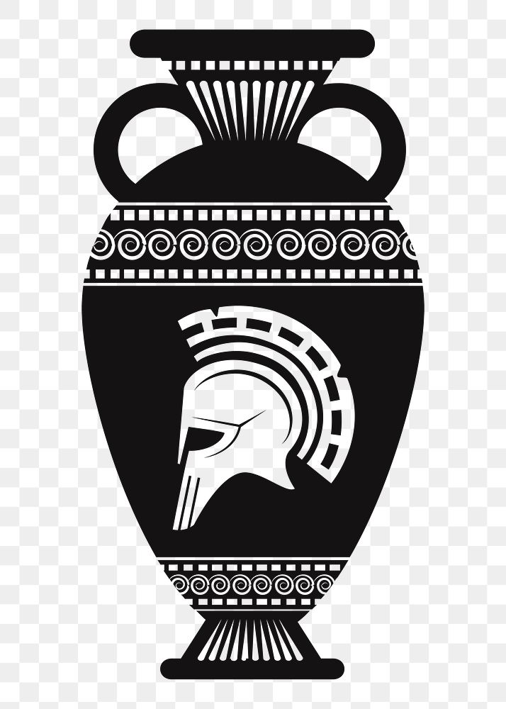 Greek vase png sticker object illustration, transparent background. Free public domain CC0 image.