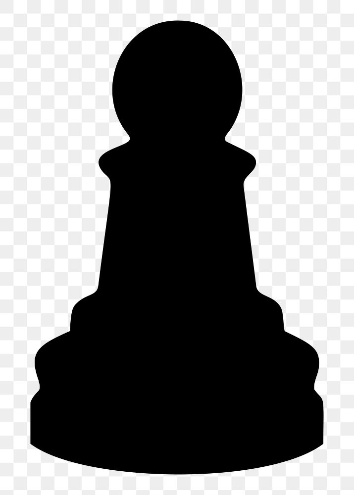 Png bishop chess silhouette sticker, transparent background. Free public domain CC0 image.