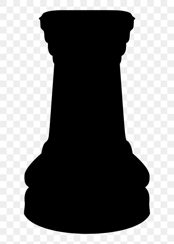 Rook Chess Sticker (Black)