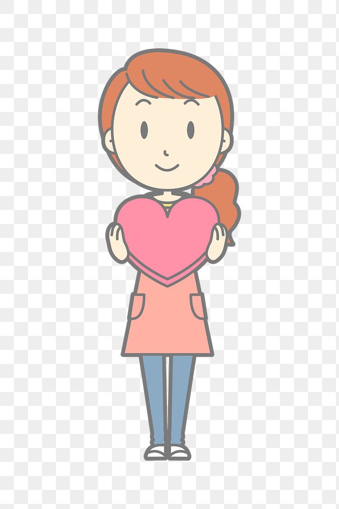 Valentine's girl png sticker, transparent background. 