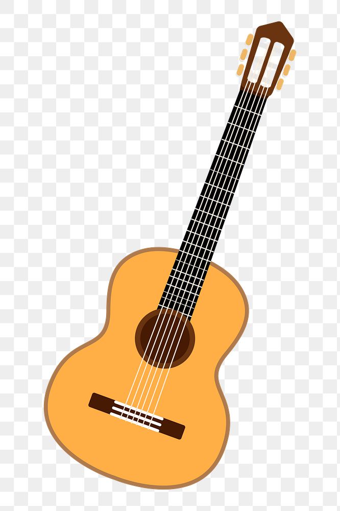 Guitar png sticker, transparent background. Free public domain CC0 image.