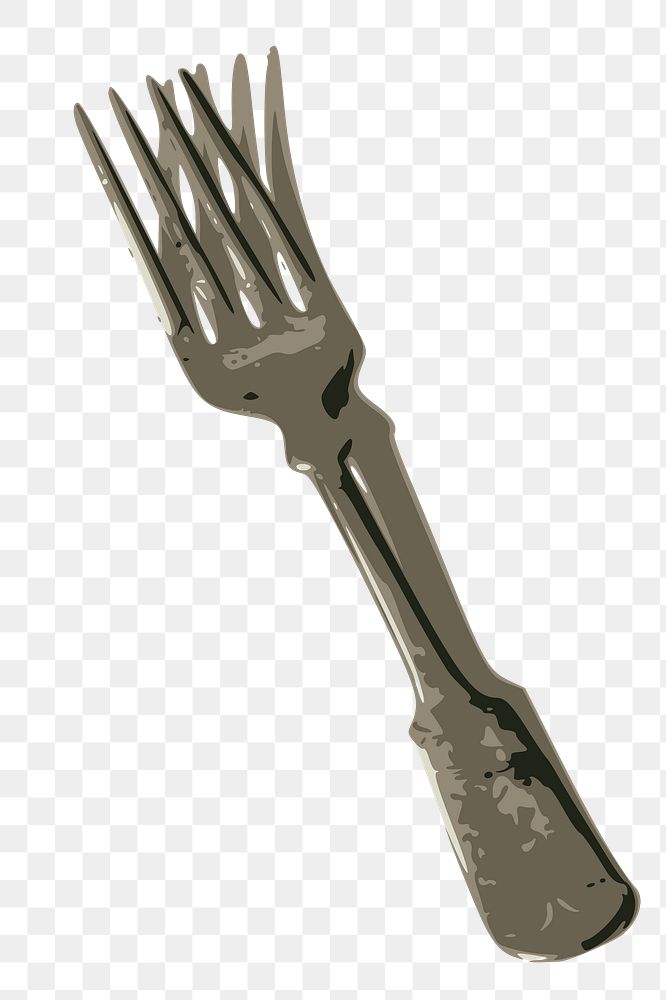 Fork png sticker, transparent background. Free public domain CC0 image.