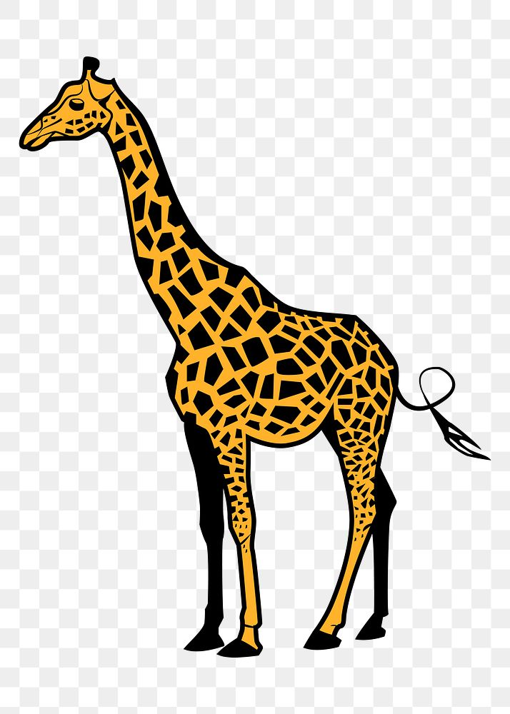 Giraffe png sticker, transparent background. Free public domain CC0 image.