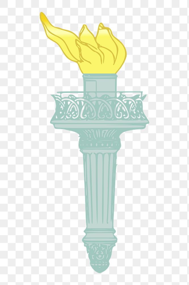 Torch png sticker, transparent background. Free public domain CC0 image.