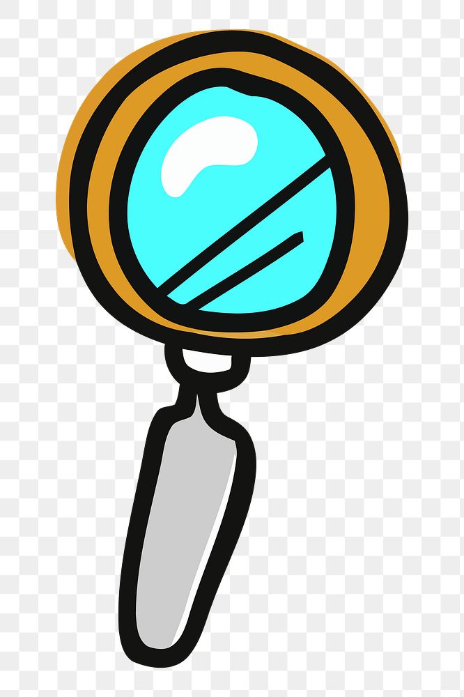 Magnifying glass png sticker, transparent background. Free public domain CC0 image.