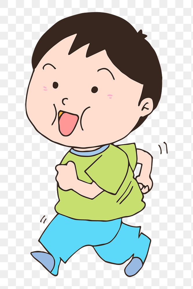 Chubby boy png sticker, transparent background. Free public domain CC0 image.