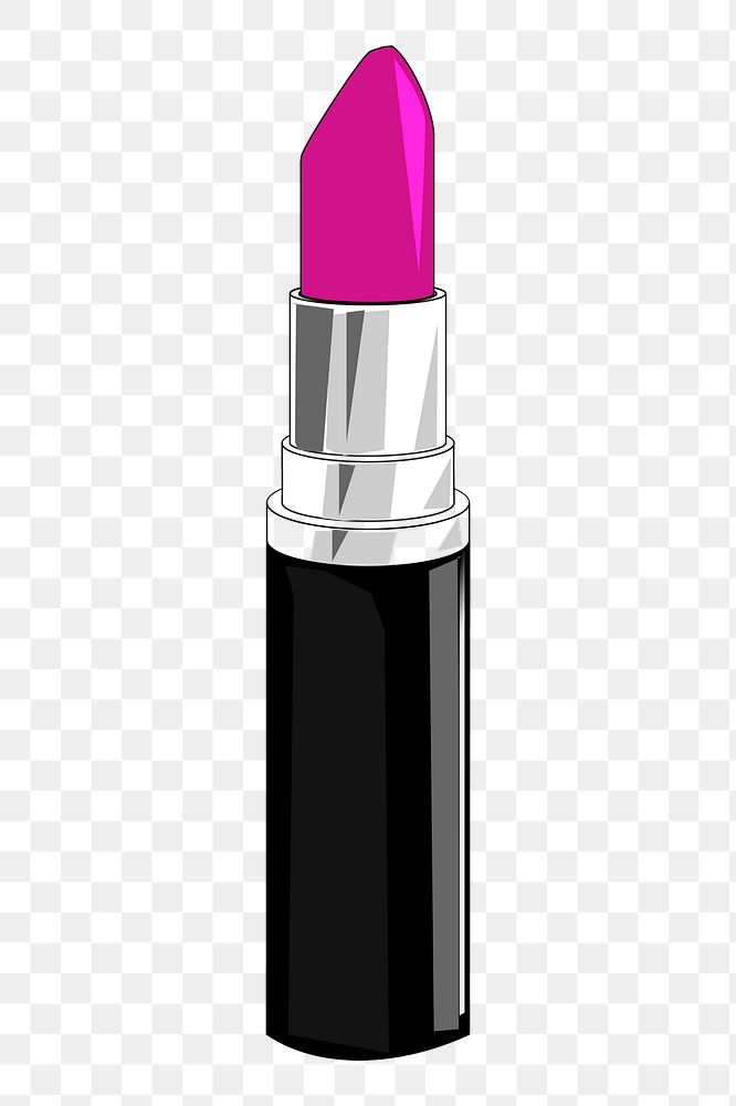 Pink lipstick png sticker, transparent background. Free public domain CC0 image.
