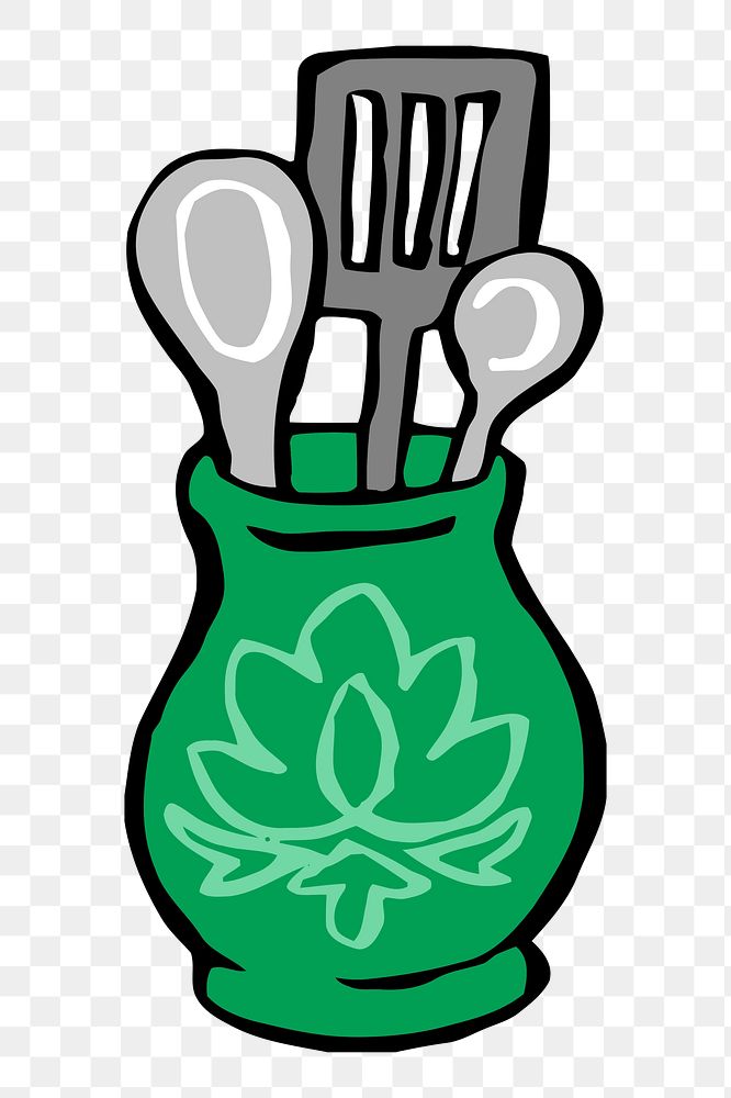 Utensils png sticker kitchenware illustration, transparent background. Free public domain CC0 image.