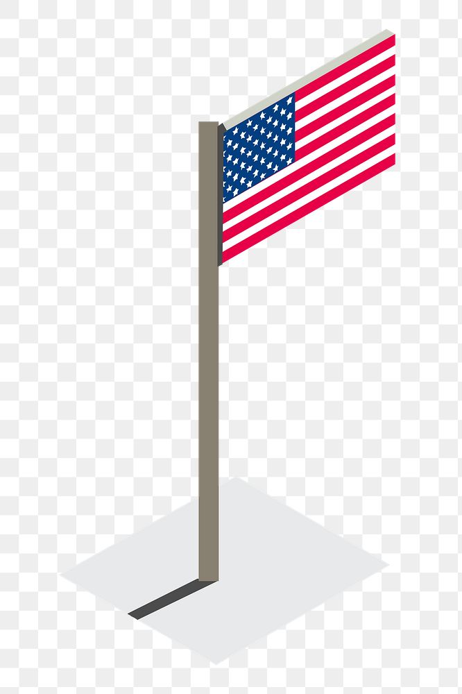 American flag png sticker patriotic illustration, transparent background. Free public domain CC0 image.